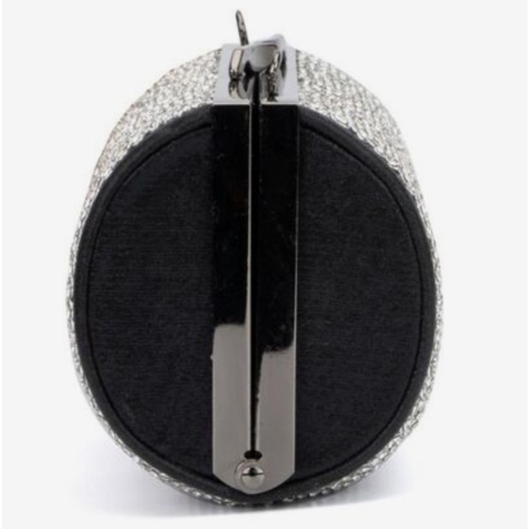 Olivia Miller | NWT Reagan Rhinestone Cylinder Bag Clutch + 2 Chain Straps - Picture 3 of 17